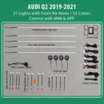 DIQ AMBIENT AUDI Q2 mod. 2017> (Digital iQ Ambient Light for Audi Q2 mod. 2017-2025 with 21 Lights)