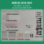 DIQ AMBIENT AUDI Q5 (FY) (Digital iQ Ambient Light for Audi Q5 mod. 2017-2024 with 24 Lights)