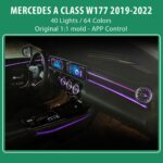 DIQ AMBIENT 8176 A4E (FK) - BENZ A (W177) mod. 2019-2024 (Digital iQ Ambient Light for MERCEDES A W177 mod. 2019-2024 with 40 Lights) - Image 2