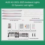 DIQ AMBIENT AUDI A3 (8Y) DYN mod. 2021-2025 (Digital iQ Ambient Light for Audi A3 (8Y) mod. 2021-2025 with 22 Lights)