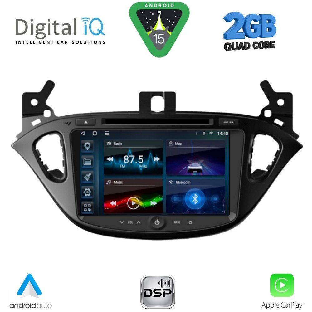 BLD221-15 DIGITAL IQ BLD 221_CPA (8" DECK) MULTIMEDIA SYSTEM for OPEL ADAM – CORSA E mod. 2014-2021 - Image 1