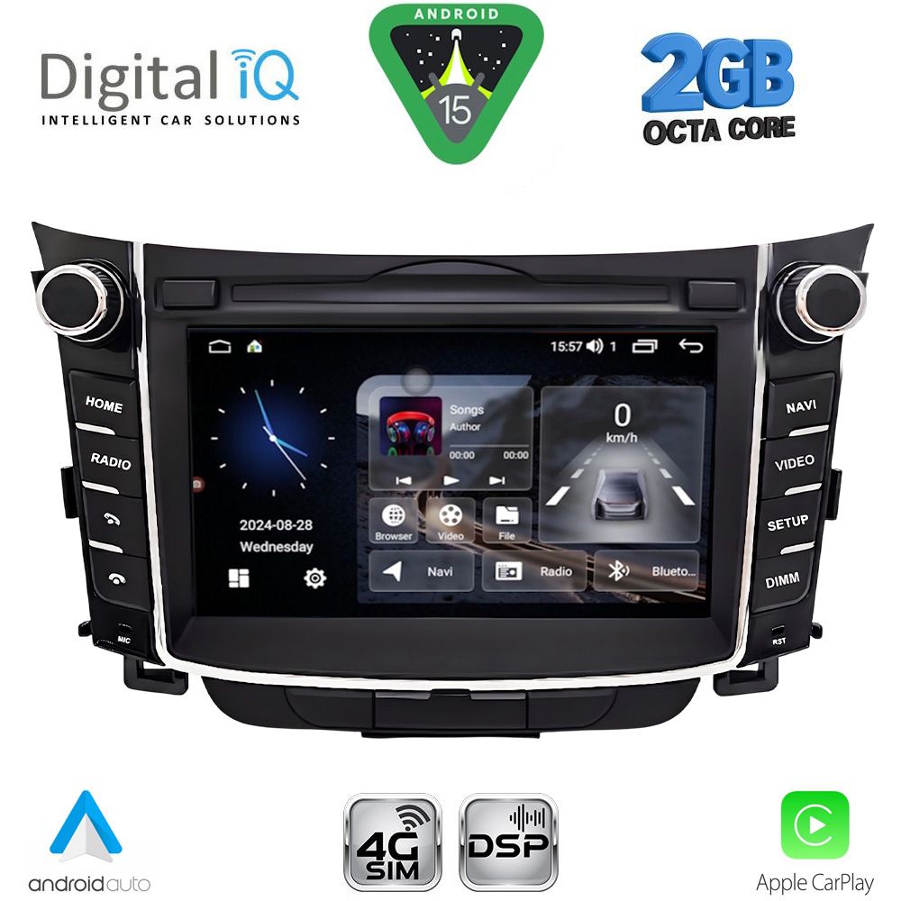 BLF326-15-1 DIGITAL IQ BLF 326_CPA (7" DECK) MULTIMEDIA OEM for HYUNDAI i30 mod. 2012-2017 - Image 1