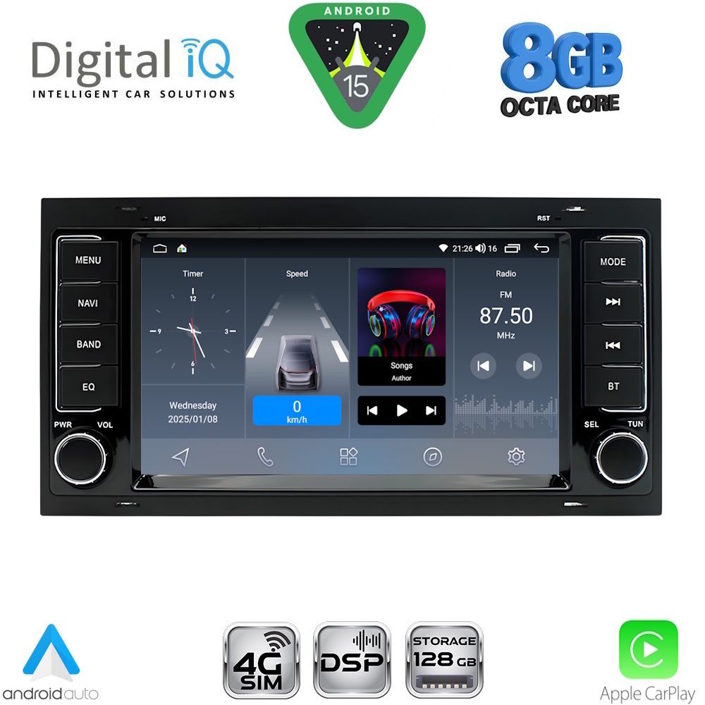 BLM742_15 DIGITAL IQ BLM 742_CPA (7" DECK) MULTIMEDIA SYSTEM for VW TOUAREG mod. 2003-2011 - Image 1