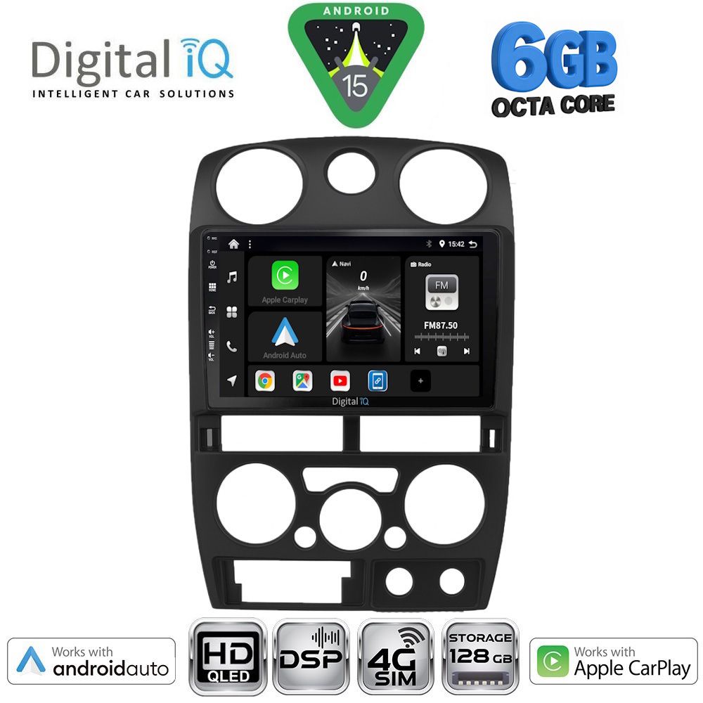 BXF17254BL-15 DIGITAL IQ BXF 17254BL_CPAA (9inc) MULTIMEDIA TABLET for ISUZU D-MAX mod. 2008-2012 (BLACK) - Image 1