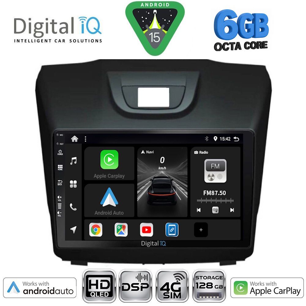 BXF17255-15 DIGITAL IQ BXF 17255_CPAA (9inc) MULTIMEDIA TABLET for ISUZU DMAX mod. 2012-2020 - Image 1