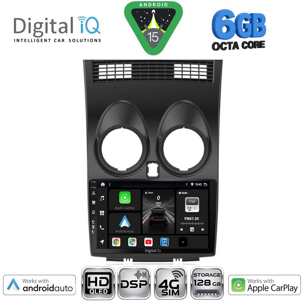 BXF17466-15 DIGITAL IQ BXF 17466_CPAA (9inc) MULTIMEDIA TABLET for NISSAN QASHQAI mod. 2007-2014 - Image 1