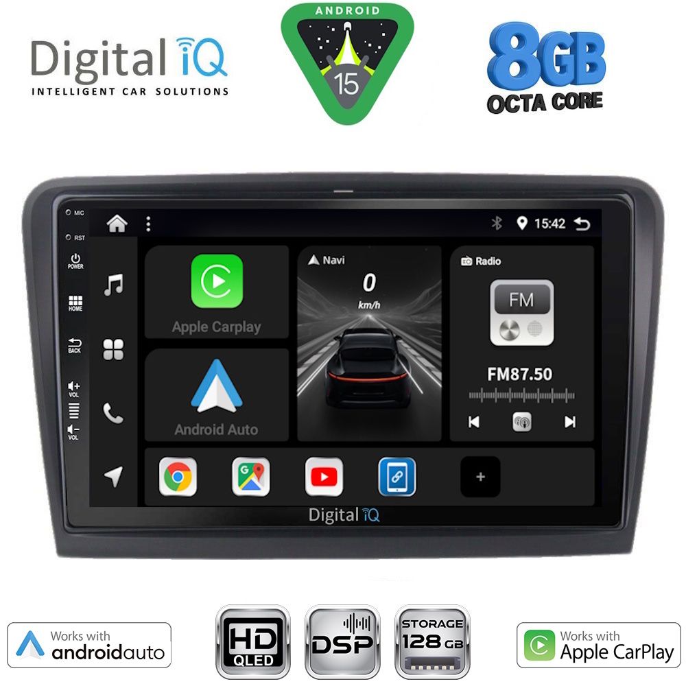 BXF7604_15 DIGITAL IQ BXF 7604B_CPAA (10inc) MULTIMEDIA TABLET for SKODA SUPERB mod. 2008-2015 - Image 1