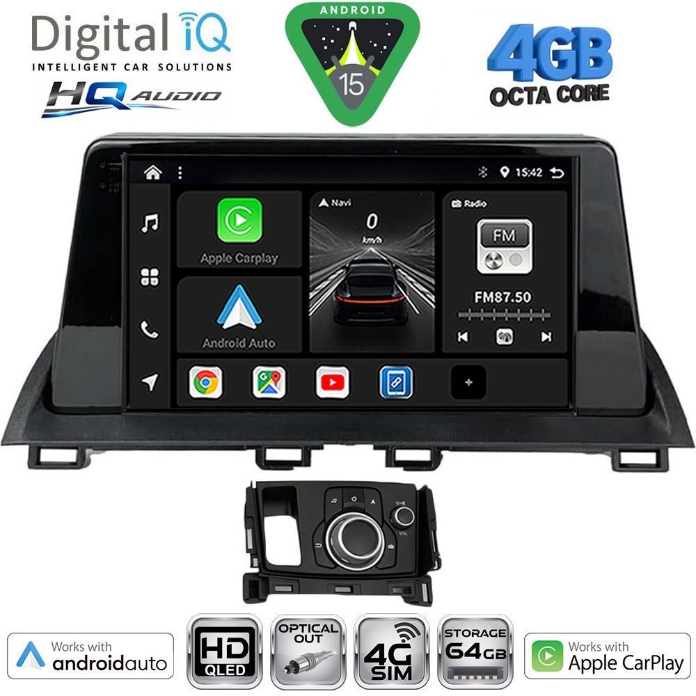 BXK19386-15 DIGITAL IQ BXK 19386_CPAA (9inc) MULTIMEDIA TABLET for MAZDA CX4 mod. 2016-2025 - Image 1
