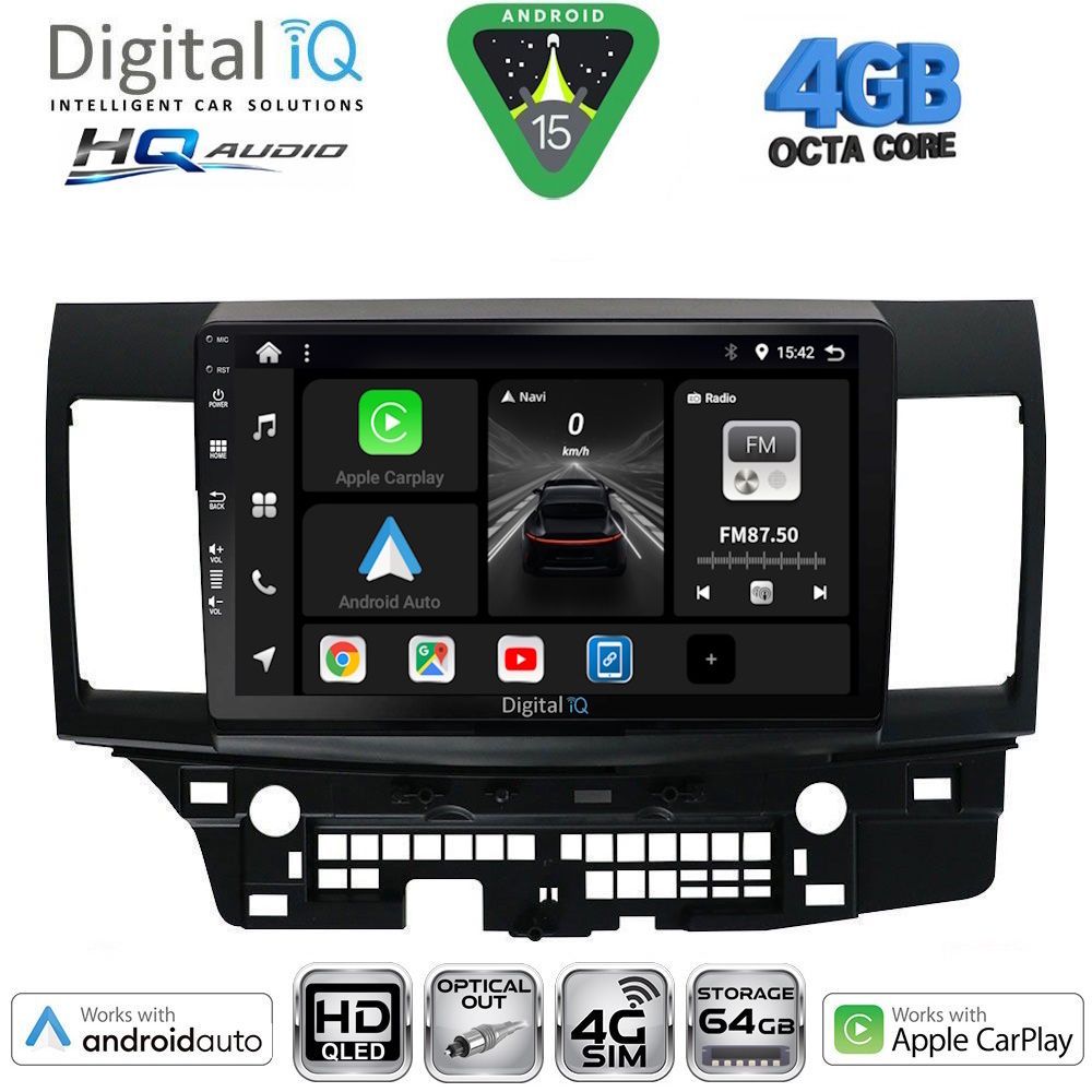 BXK19434-15 DIGITAL IQ BXK 19434_CPAA (10inc) MULTIMEDIA TABLET for MITSUBISHI LANCER mod. 2008-2017 - Image 1