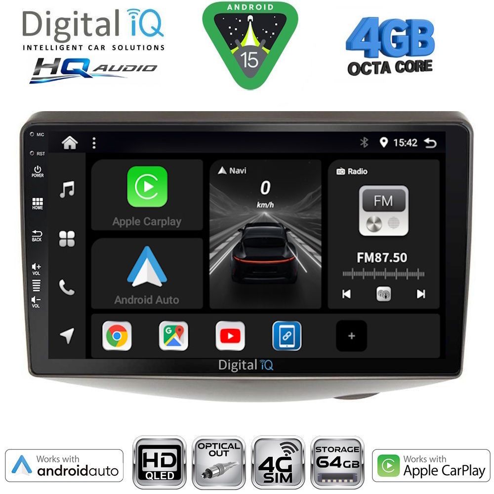 BXK19735-15 DIGITAL IQ BXK 19735_CPAA (9inc) MULTIMEDIA TABLET for TOYOTA YARIS mod. 1999-2006 - Image 1