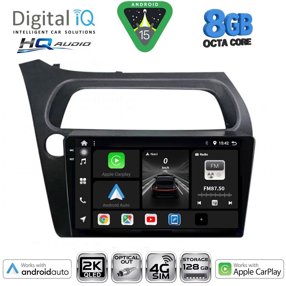 BXK20189_15 DIGITAL IQ BXK 20189_CPAA (9inc) MULTIMEDIA TABLET for HONDA CIVIC 3D-5D mod. 2006-2012 - Image 1