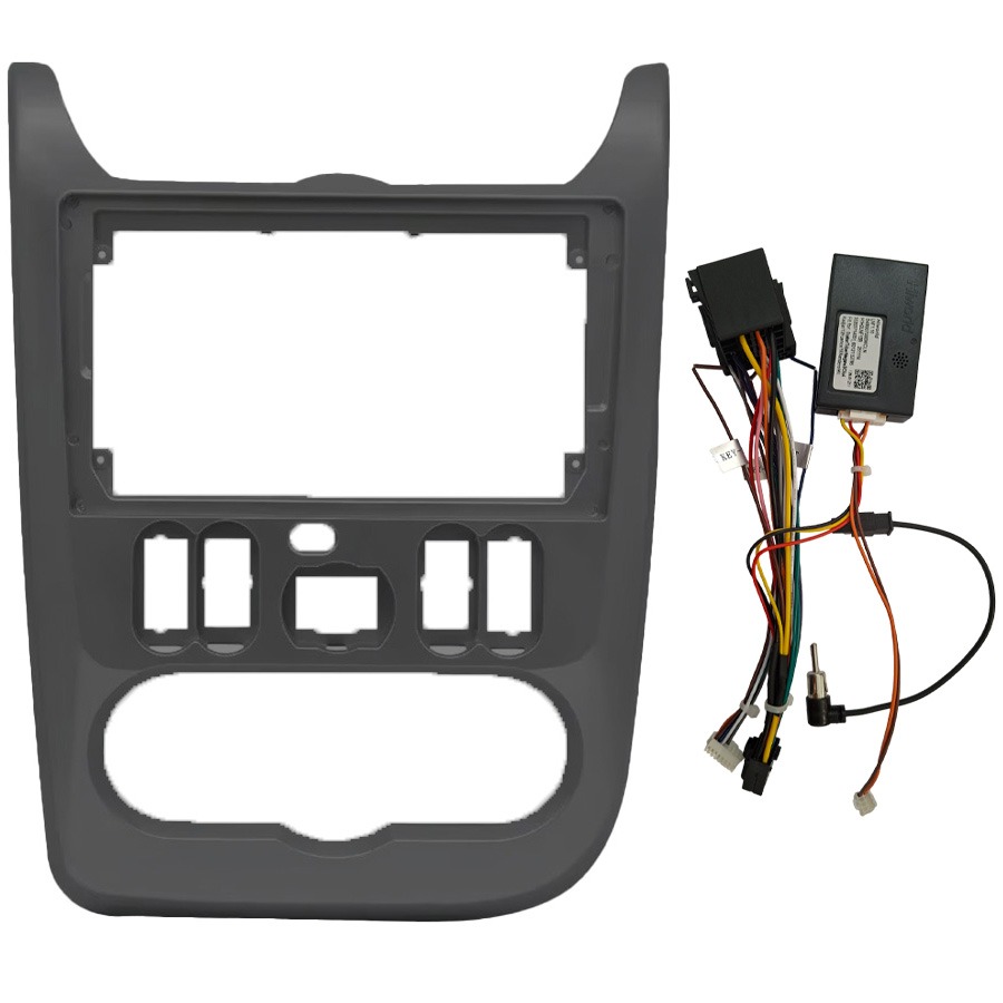 DACIA_DUSTER–LOGAN–SANDERO_2006-2012_FRAME_CR101BL DIQ CR101BL (FRAME 9" SILVER for DACIA DUSTER – LOGAN – SANDERO mod. 2006-2012) - Image 1