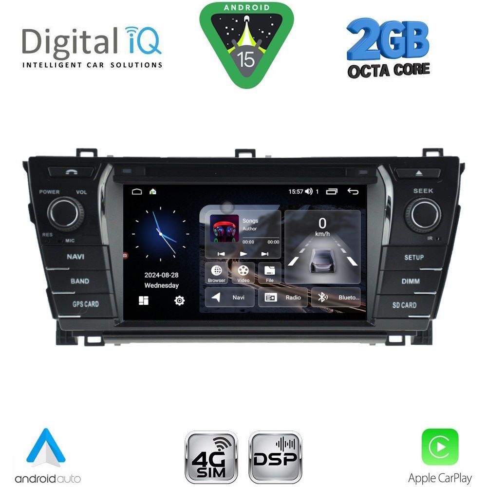 MSF312_15 DIGITAL IQ MSF 312_CPA (7” DECK) MULTIMEDIA SYSTEM for TOYOTA COROLLA mod. 2013-2016 - Image 1