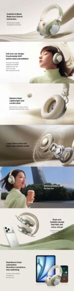 REMAX RB-590 HB (BEIGE) WIRELESS HEADPHONES - Image 3