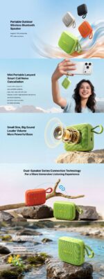REMAX RB-MB16 (BEIGE) WIRELESS PORTABLE WATERPROOF SPEAKER (5Watt) - Image 2