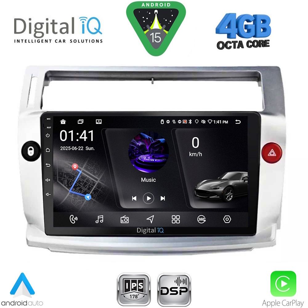 RSG6084_15-1 DIGITAL IQ RSG 6084SL_CPA (9inc) MULTIMEDIA TABLET for CITROEN C4 mod. 2004-2011 (SILVER) - Image 1