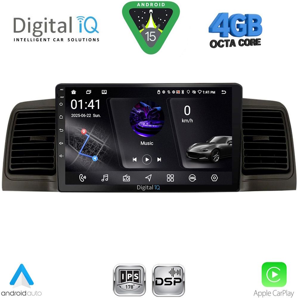 RSG6712BL_15 DIGITAL IQ RSG 6712BL_CPA (9inc) MULTIMEDIA TABLET for TOYOTA COROLLA mod. 2001-2006 (BLACK) - Image 1