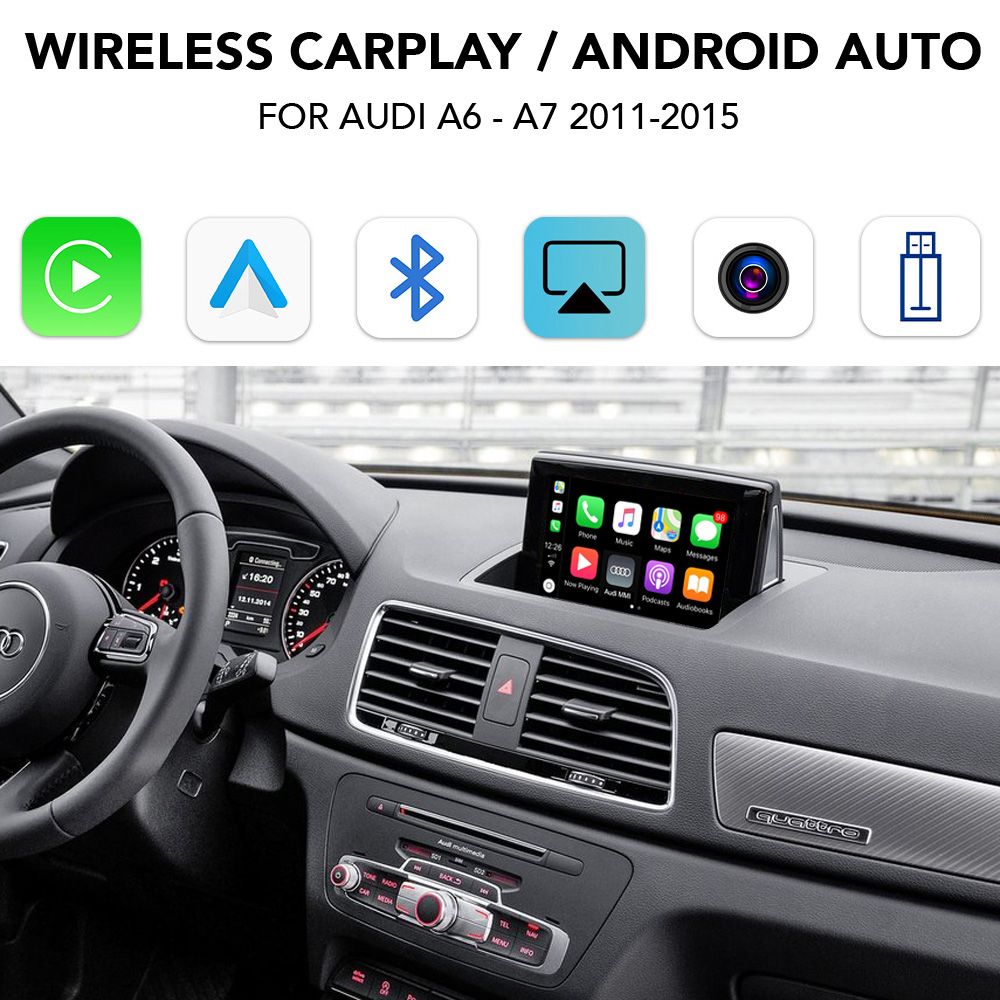 AD215_CPAA DIGITAL IQ AD 215 CPA (WIRELESS CARPLAY / ANDROID AUTO BOX with 2 CAMERA IN for AUDI A6 - A7 mod. 2011-2015 with MMI 3G) - Image 1