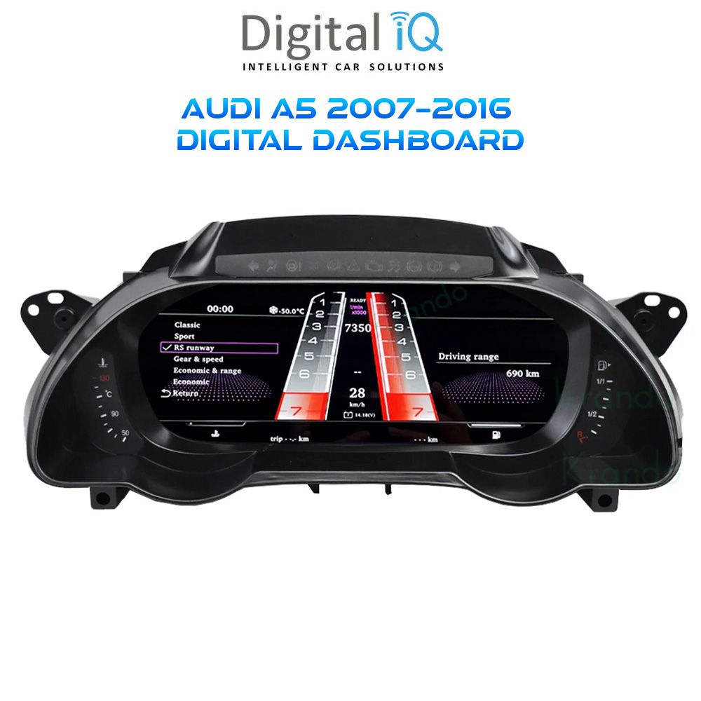 AUDI_A5_2007-16_Digital_Dashboard_DYL916_001 DIGITAL IQ DYL 916_DC (12.3in) DIGITAL INSTRUMENT CLUSTER for AUDI A5 mod. 2007-2016 with HDMI input - Image 1