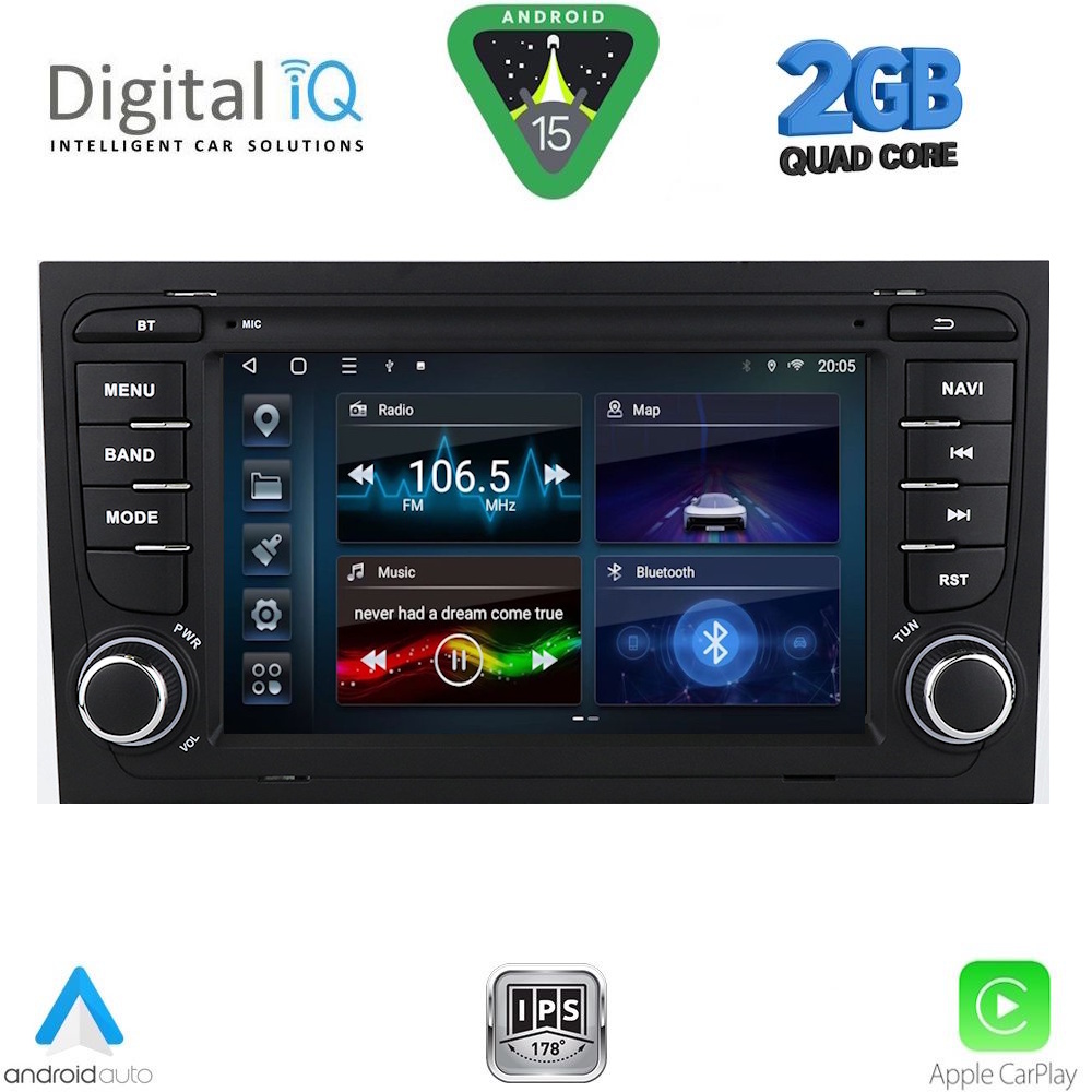 BLD250-15 DIGITAL IQ BLD 250_CPA (7" DECK) MULTIMEDIA SYSTEM for AUDI A4 mod. 2002-2008 - Image 1