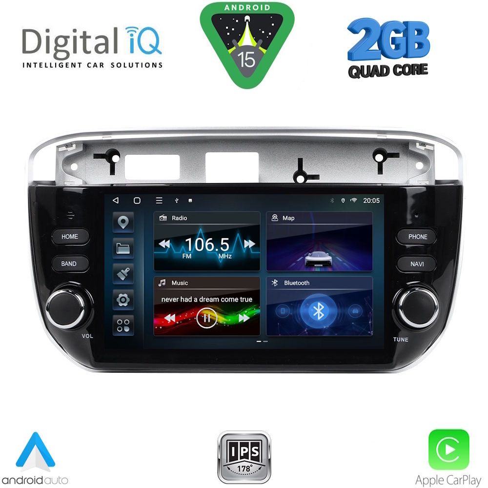 BLD264_15_ DIGITAL IQ BLD 264_CPA (7" DECK) MULTIMEDIA SYSTEM for FIAT GRANDE PUNTO mod. 2012-2018 – EVO mod. 2009-2018 - Image 1