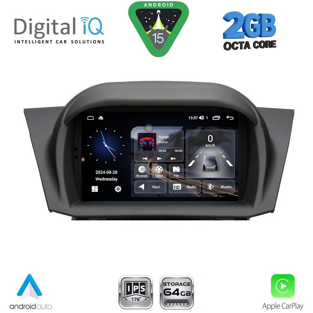 BLE375-15 DIGITAL IQ BLE 375_CPA (7" DECK) MULTIMEDIA OEM for FORD FIESTA mod. 2008-2017 - Image 1