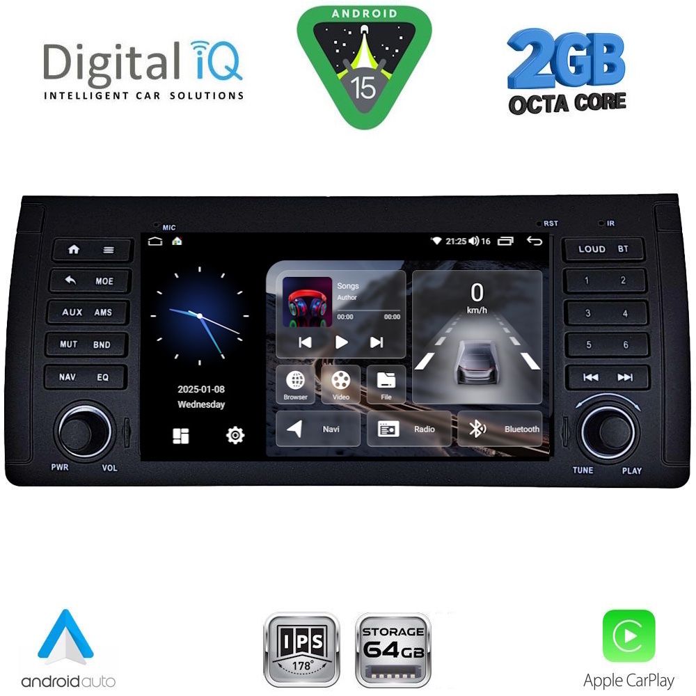 BLE385-15 DIGITAL IQ BLE 385_CPA (7" DECK) MULTIMEDIA SYSTEM for BMW S.5-X5 (E38-39-53) mod. 1998-2005 - Image 1