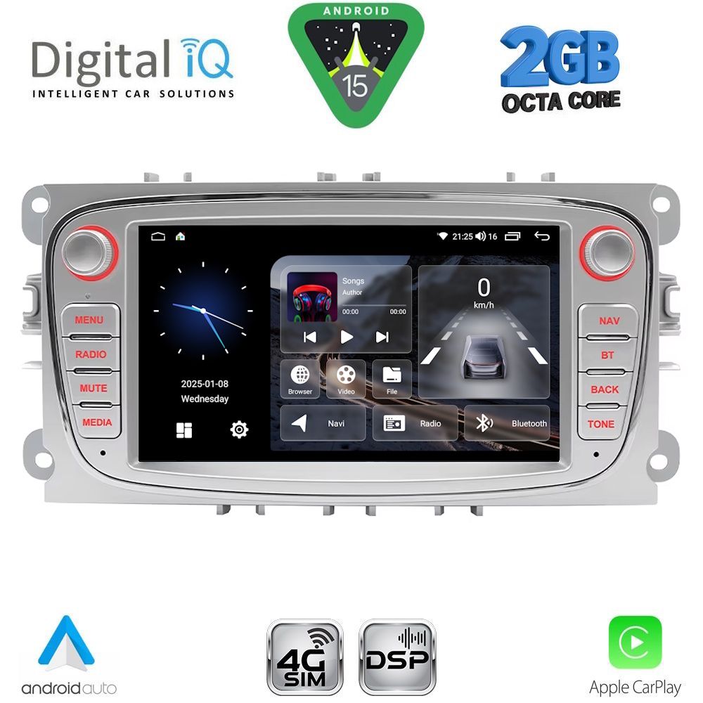 BLF303S-15 DIGITAL IQ BLF 303S_CPA (7" DECK) MULTIMEDIA SYSTEM for FORD mod. 2007-2011 - Image 1