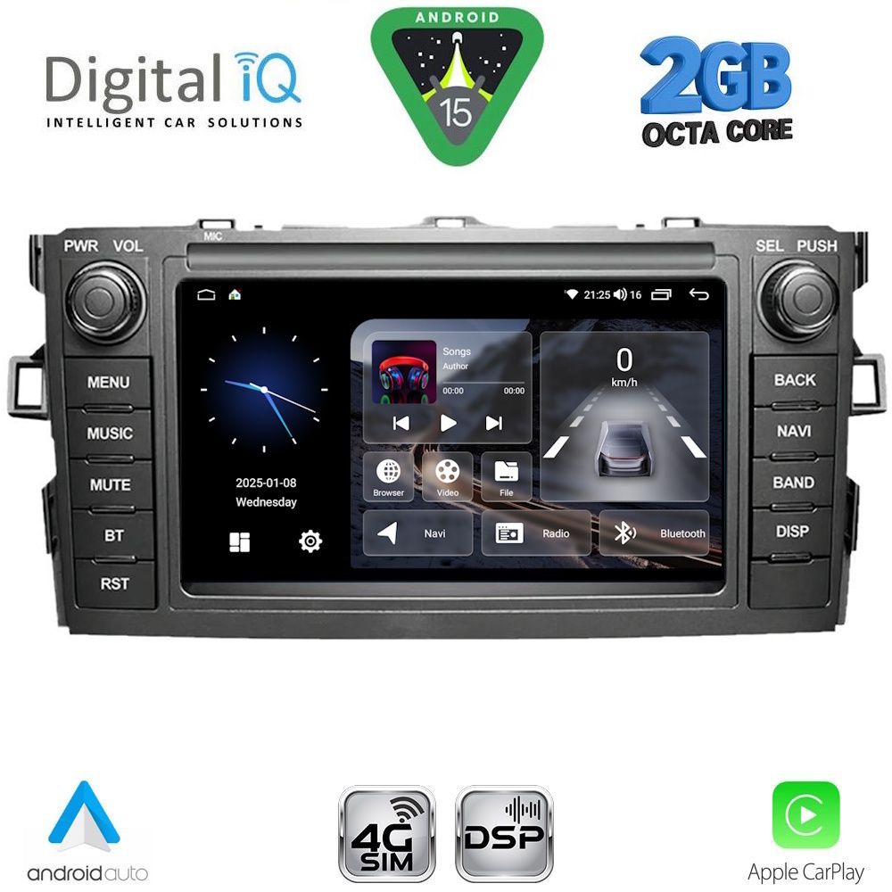 BLF328_15 DIGITAL IQ BLF 328_CPA (7" DECK) MULTIMEDIA OEM for TOYOTA AURIS mod. 2007-2012 - Image 1