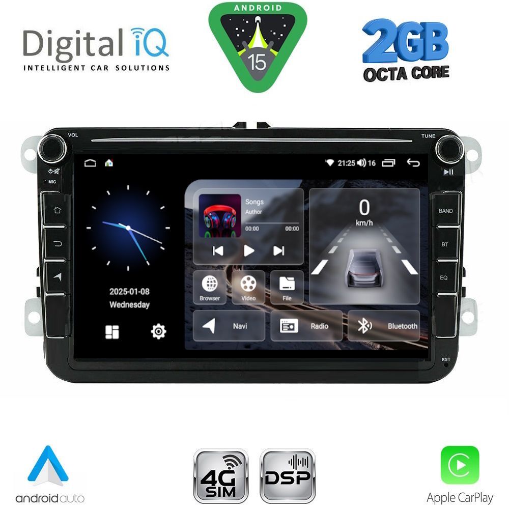 BLF379-15 DIGITAL IQ BLF 379_CPA (8" DECK) MULTIMEDIA SYSTEM for VW - SKODA - SEAT mod. 2004-2014 - Image 1