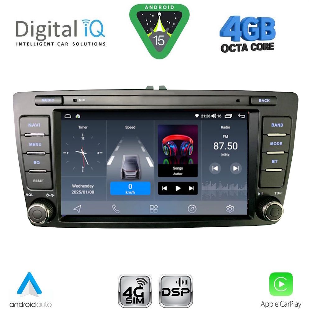 BLG405-15 DIGITAL IQ BLG 405_CPA (8″ DECK) MULTIMEDIA OEM for SKODA OCTAVIA 5 mod. 2005-2012 - Image 1