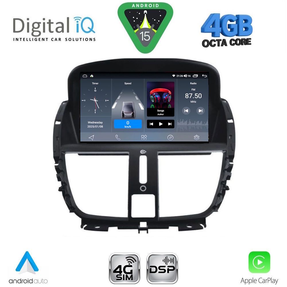 BLG407-15 DIGITAL IQ BLG 407_CPA (7″ DECK) MULTIMEDIA OEM for PEUGEOT 207 mod. 2007-2017 - Image 1