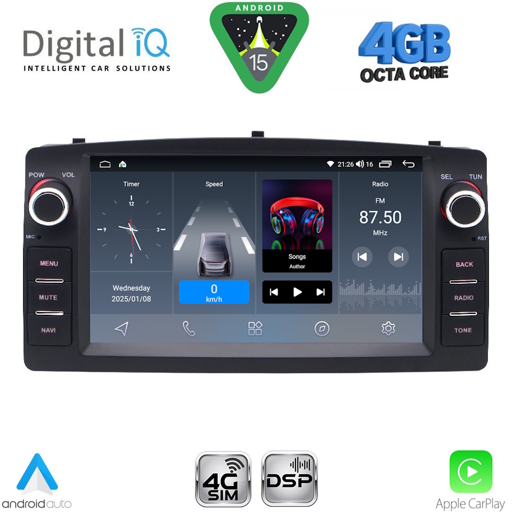 BLG410_15 DIGITAL IQ BLG 410_CPA (7″ DECK) MULTIMEDIA OEM for TOYOTA COROLLA mod. 2000-2006 - Image 1