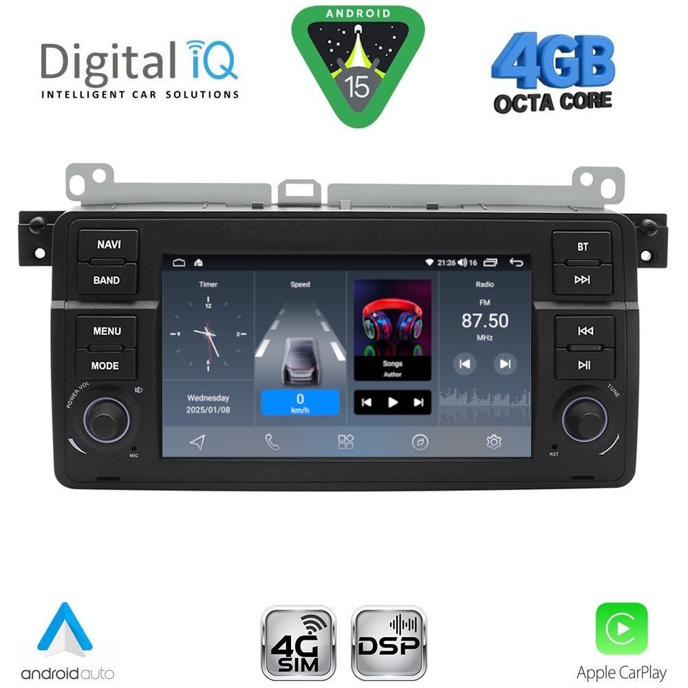 BLG452-15 DIGITAL IQ BLG 452_CPA (7" DECK) MULTIMEDIA SYSTEM for BMW S.3 (E46) mod. 1998-2005 - Image 1