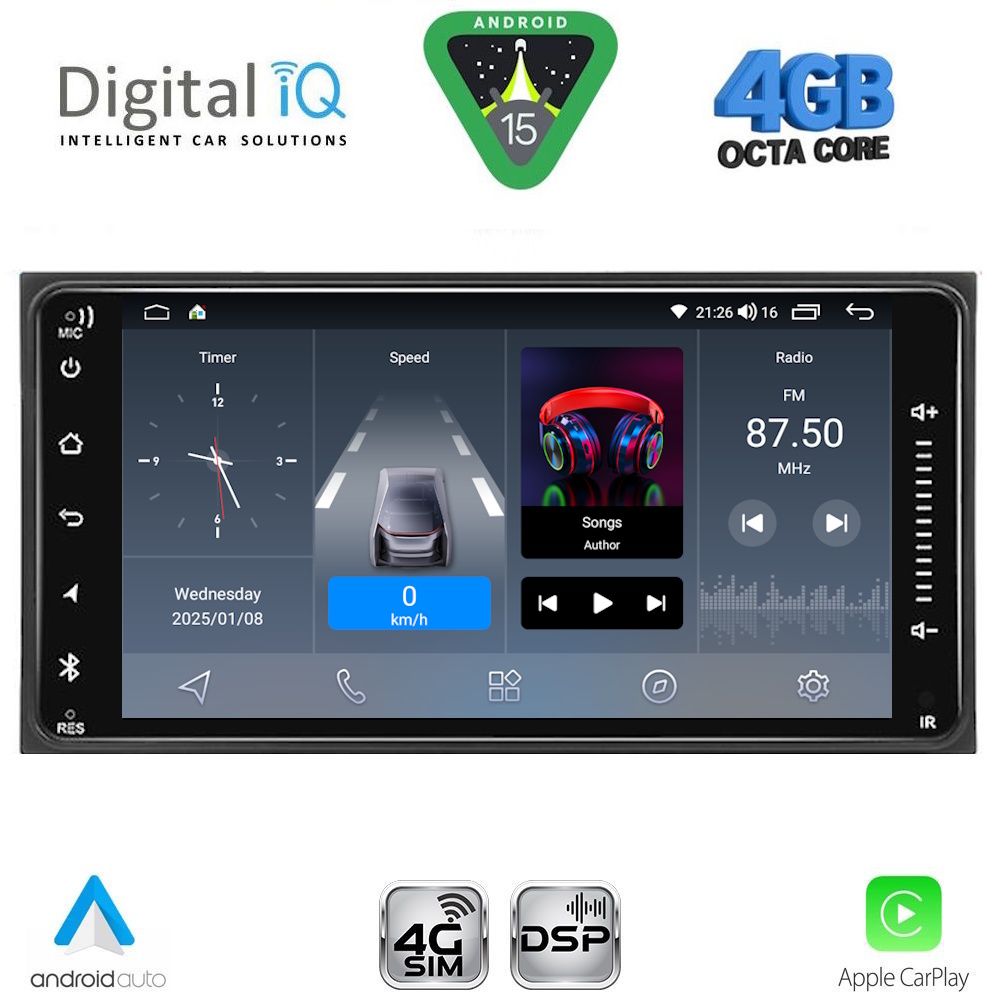 BLG462-15 DIGITAL IQ BLG 462_CPA (6.5” DECK) MULTIMEDIA SYSTEM for TOYOTA ALL (200mm) - Image 1