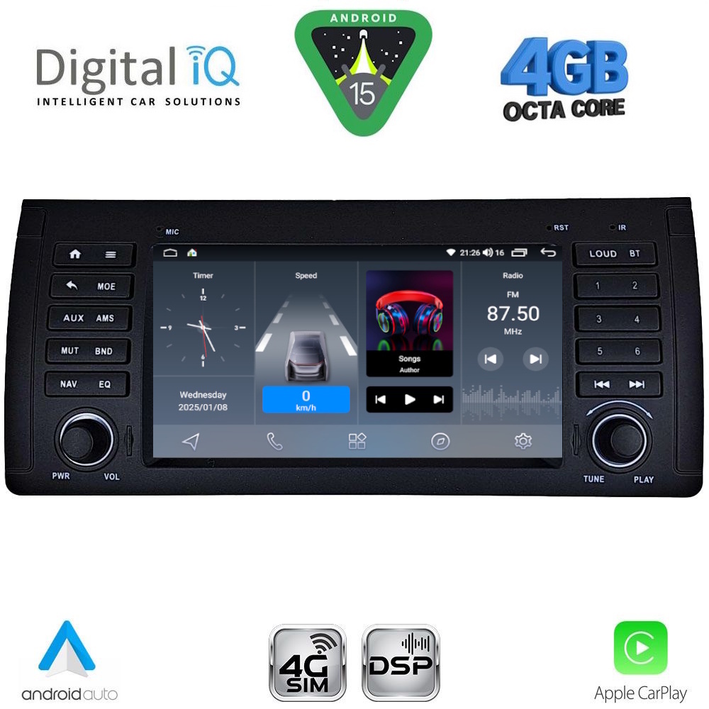 BLG485-15 DIGITAL IQ BLG 485_CPA (7" DECK) MULTIMEDIA SYSTEM for BMW S.5-X5 (E38-39-53) mod. 1998-2005 - Image 1