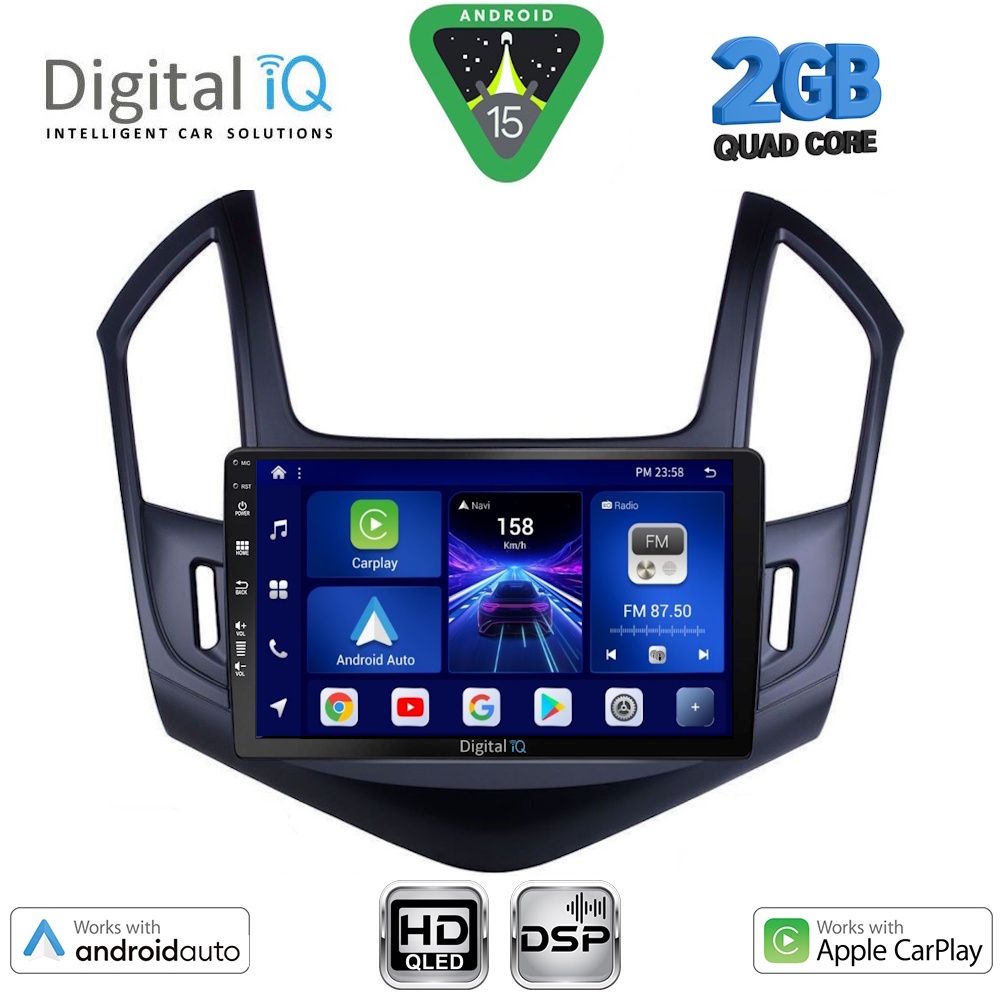 BXC3077_15 DIGITAL IQ BXC 3077_CPAA (9inc) MULTIMEDIA TABLET for CHEVROLET CRUZE mod. 2013-2015 - Image 1