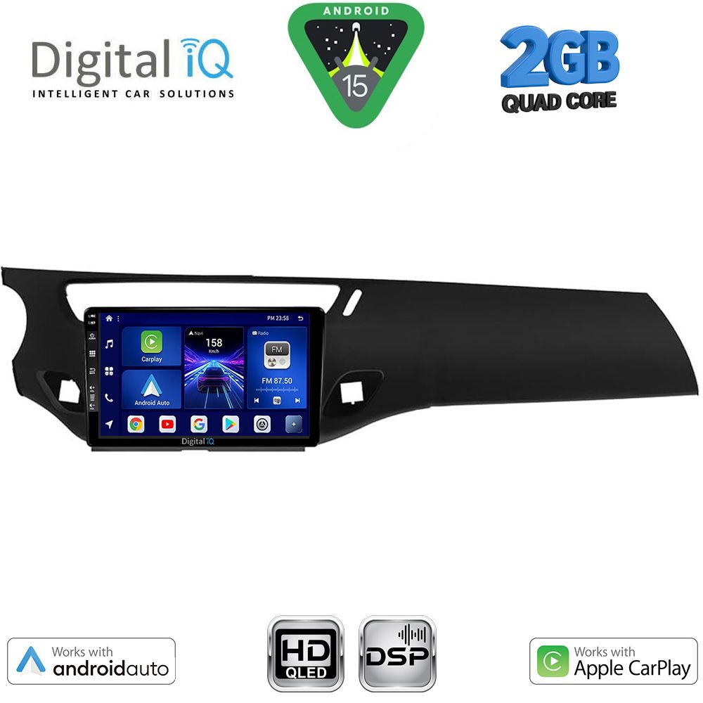 BXC3092BL_15 DIGITAL IQ BXC 3092BL_CPAA (9inc) MULTIMEDIA TABLET for CITROEN C3 - DS3 mod. 2009-2016 (BLACK) - Image 1