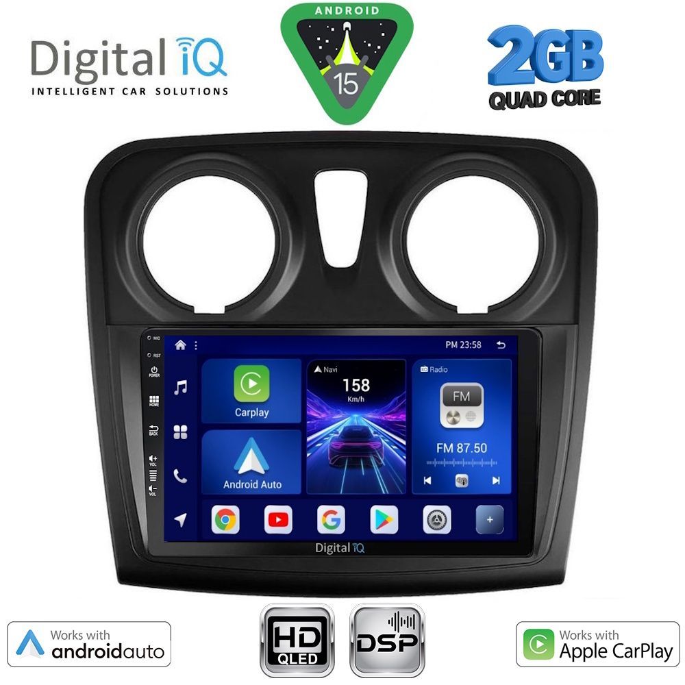 BXC3108_15 DIGITAL IQ BXC 3108_CPAA (9inc) MULTIMEDIA TABLET for DACIA LOGAN – SANDERO mod. 2012-2019 - Image 1