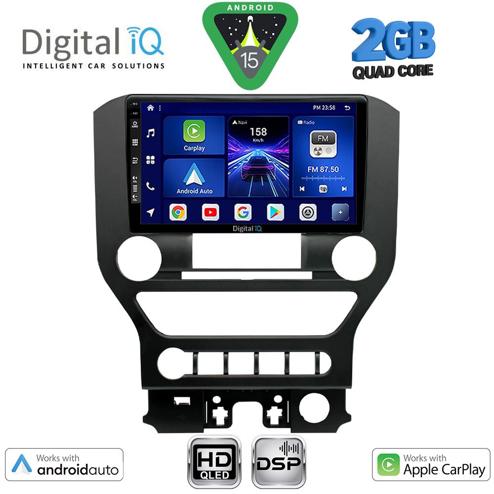 BXC3166-4BUT_15 DIGITAL IQ BXC 3166_CPAA 4BUT (9inc) MULTIMEDIA TABLET for FORD MUSTANG mod. 2015-2020 - Image 1