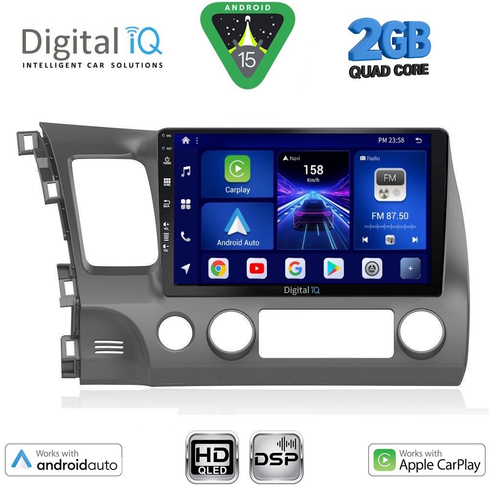 BXC3188_15 DIGITAL IQ BXC 3188_CPAA (10inc) MULTIMEDIA TABLET for HONDA CIVIC 4D mod. 2006-2012 - Image 1