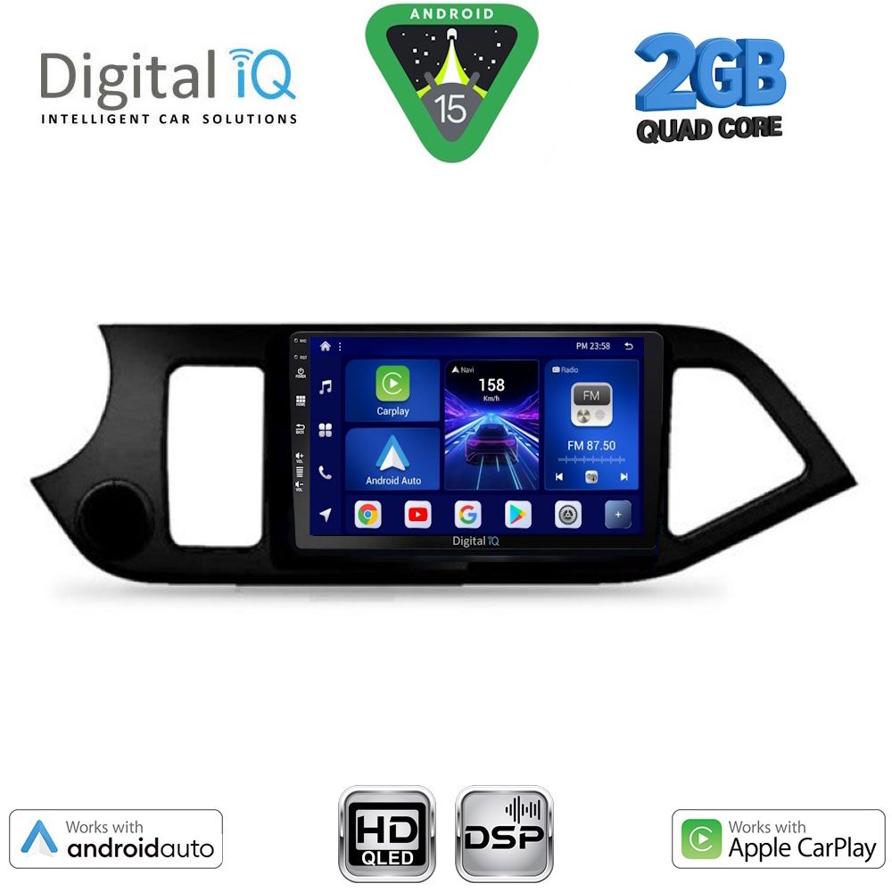 BXC3308_15 DIGITAL IQ BXC 3308_CPAA (9inc) MULTIMEDIA TABLET for KIA PICANTO mod. 2011-2017 - Image 1