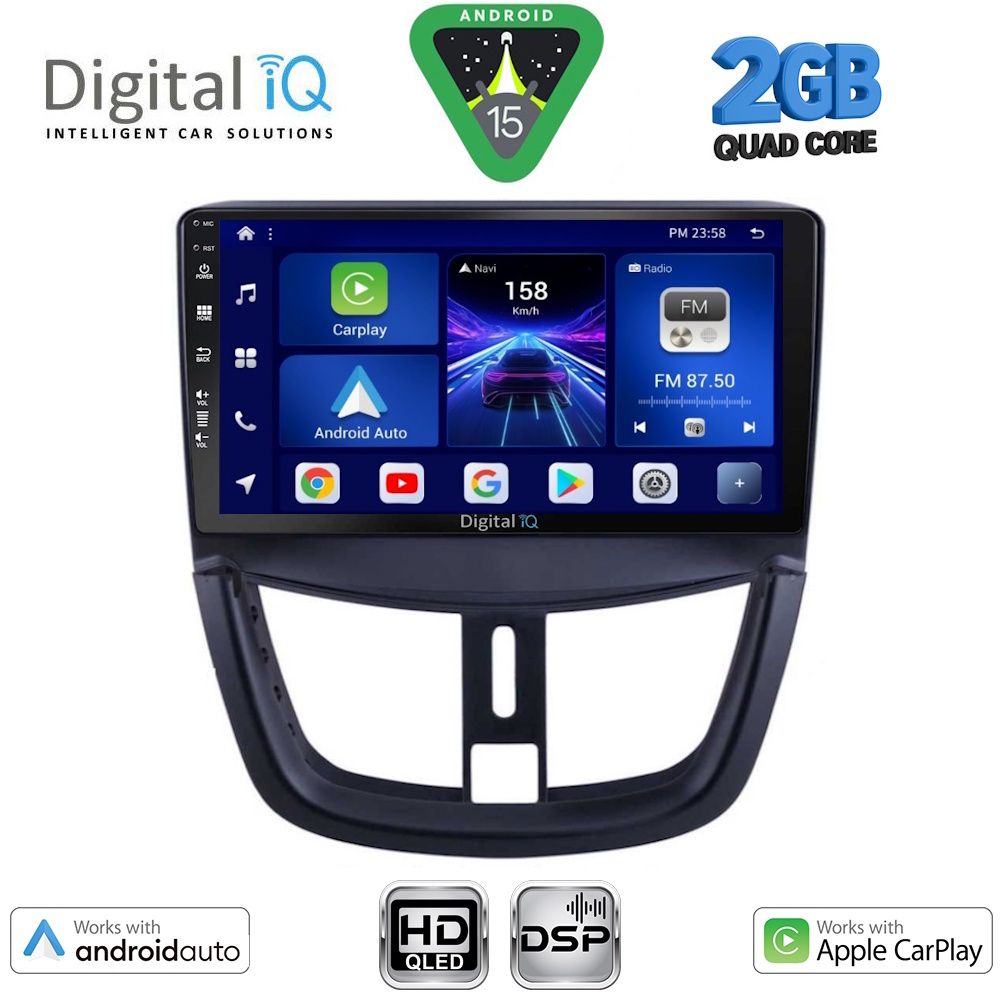 BXC3507_15 DIGITAL IQ BXC 3507_CPAA (9inc) MULTIMEDIA TABLET for PEUGEOT 207 mod. 2007-2014 - Image 1