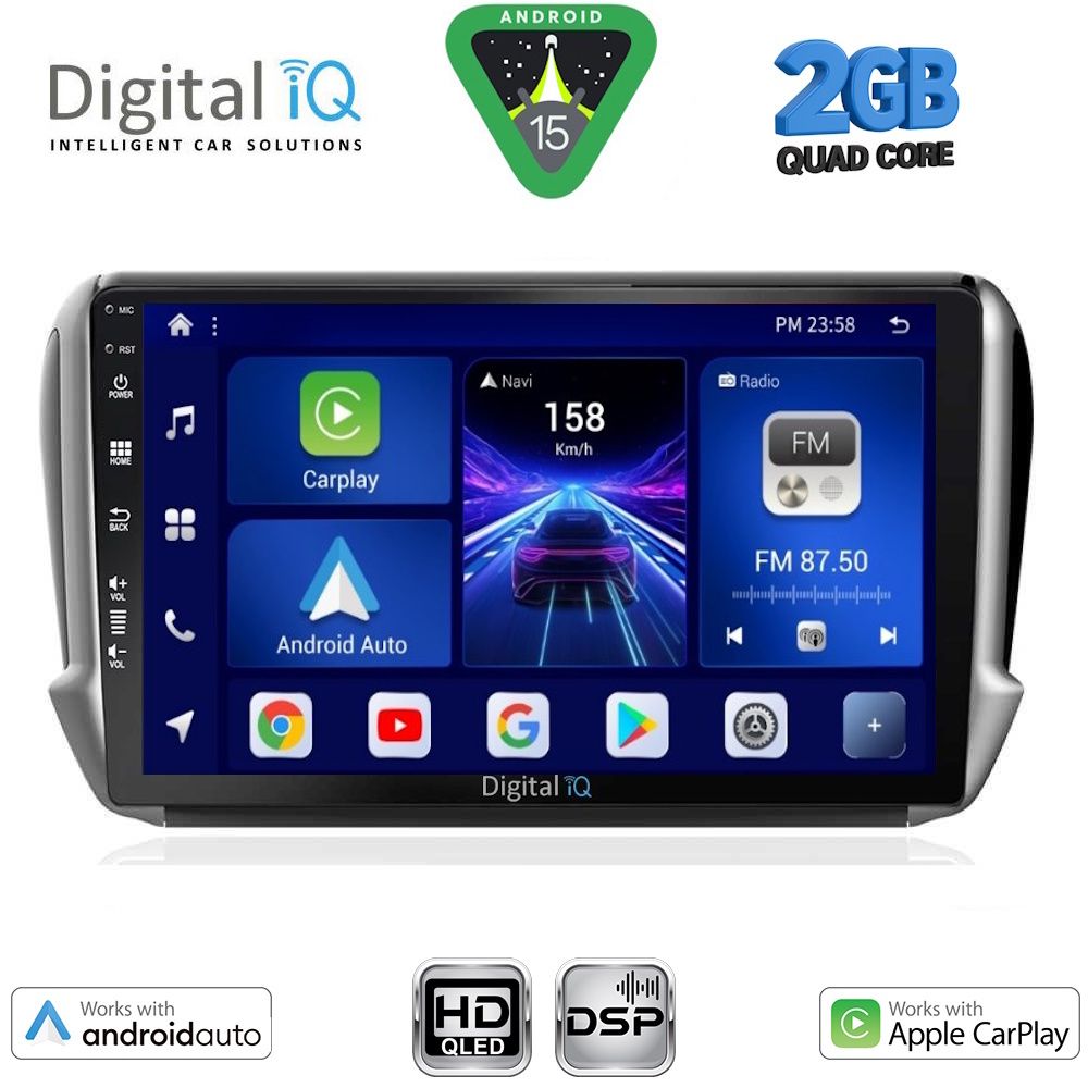 BXC3508_15 DIGITAL IQ BXC 3508_CPAA (10inc) MULTIMEDIA TABLET for PEUGEOT 208-2008 mod. 2012-2021 - Image 1