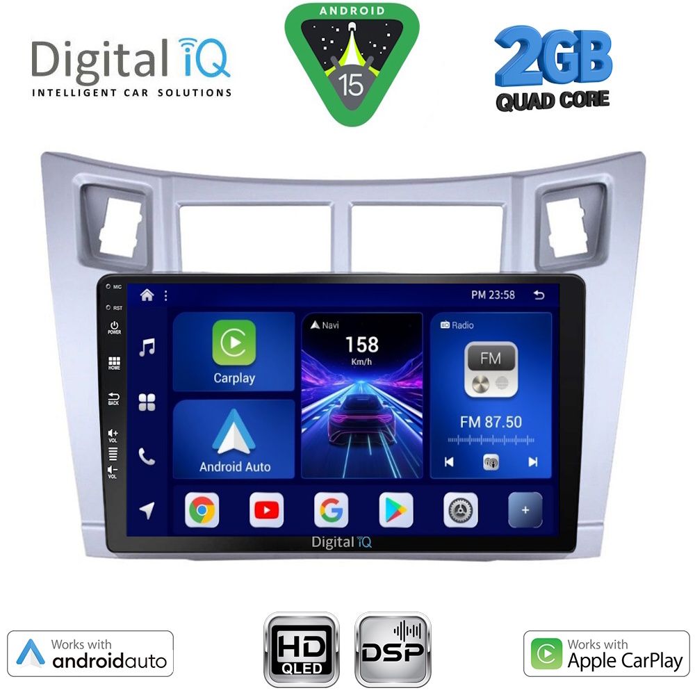 BXC3736SL_15 DIGITAL IQ BXC 3736SL_CPAA (9inc) MULTIMEDIA TABLET for TOYOTA YARIS mod. 2006-2011 (SILVER) - Image 1