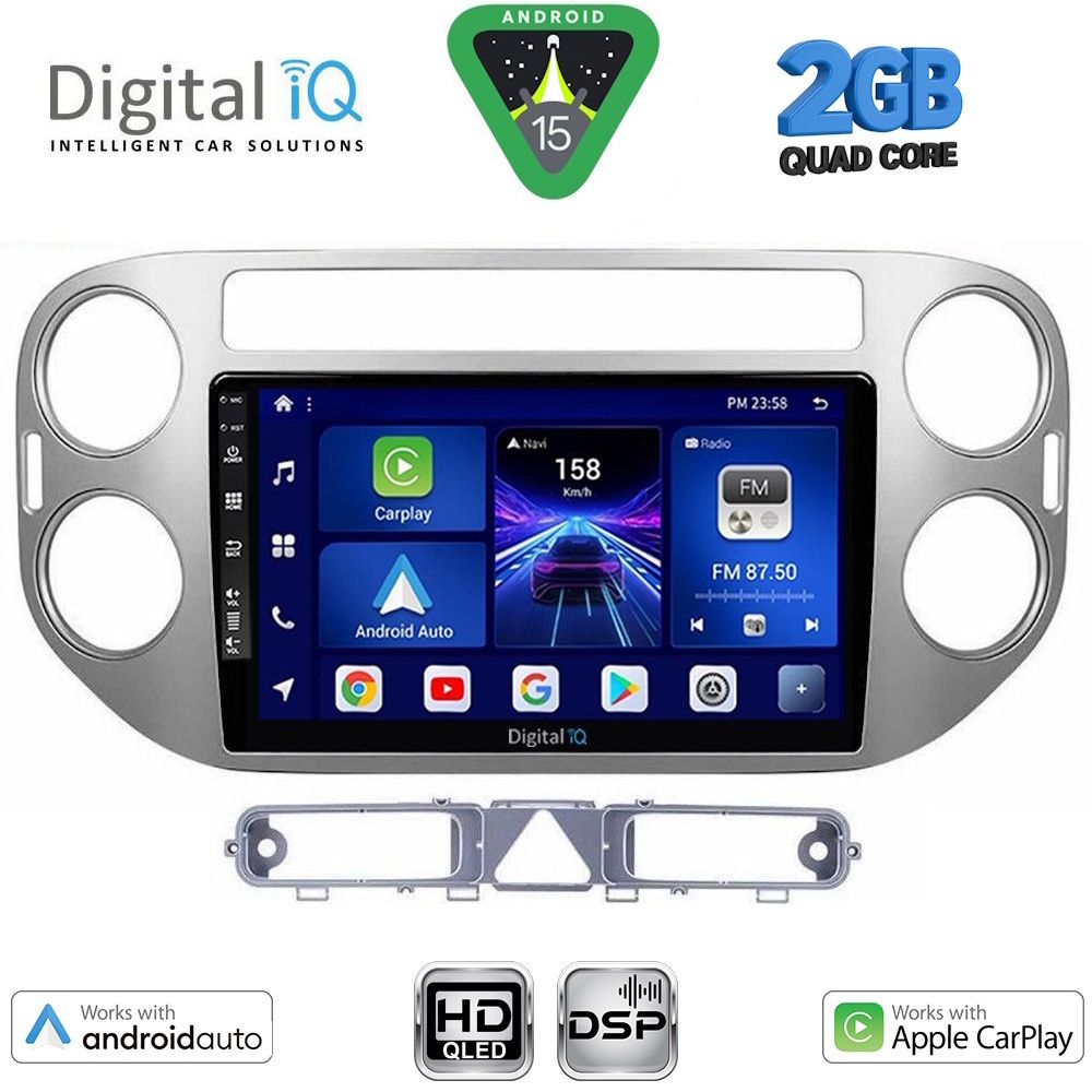 BXC3759GR_15 DIGITAL IQ BXC 3759GR_CPAA (9inc) MULTIMEDIA TABLET for VW TIGUAN mod. 2004-2011 (GREY) - Image 1