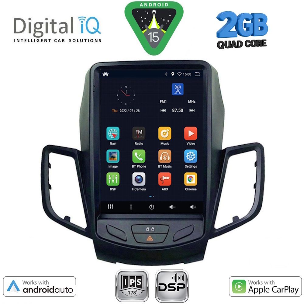 BXC3854_15 DIGITAL IQ BXC 3854_CPAA TESLA STYLE for FORD FIESTA mod. 2008-2017 - Image 1