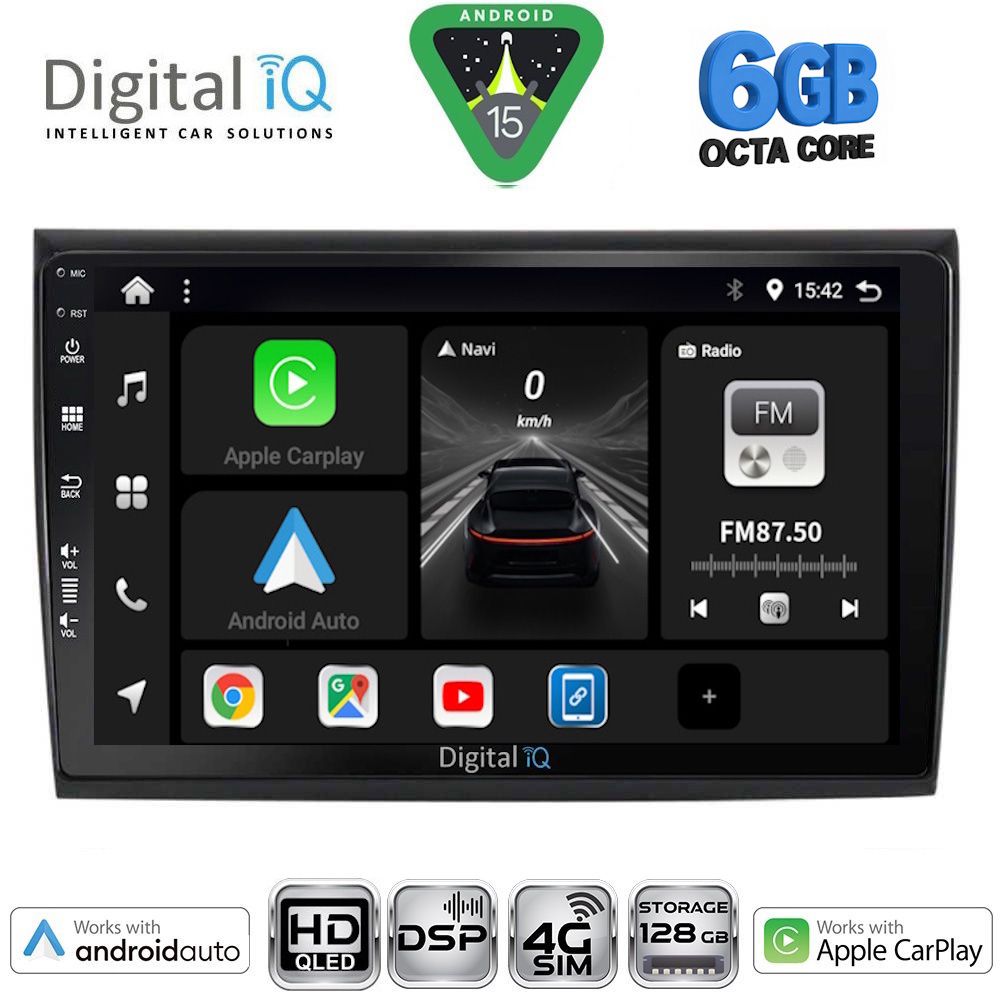 BXF17136-15 DIGITAL IQ BXF 17136_CPAA (9inc) MULTIMEDIA TABLET for FIAT BRAVO mod. 2007-2019 - Image 1