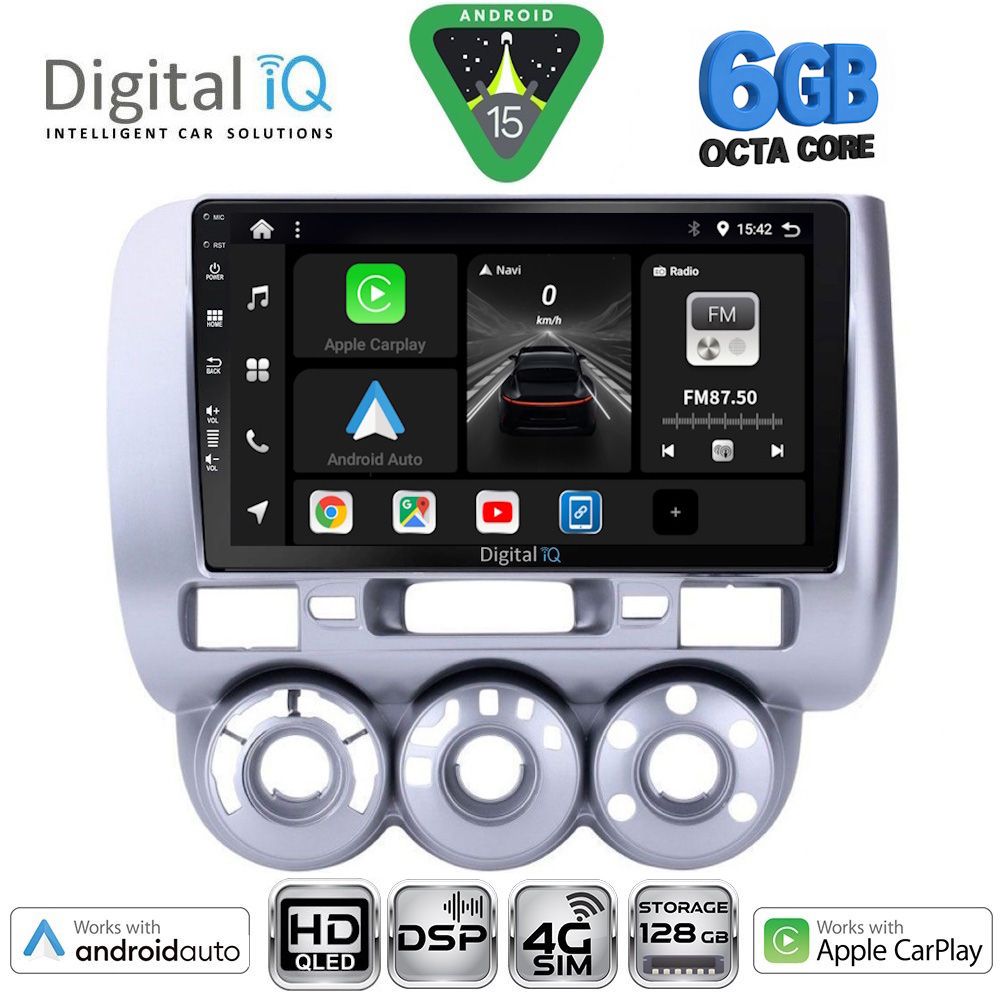 BXF17210-15 DIGITAL IQ BXF 17210_CPAA A/C (9inc) MULTIMEDIA TABLET for HONDA JAZZ mod. 2002-2008 - Image 1