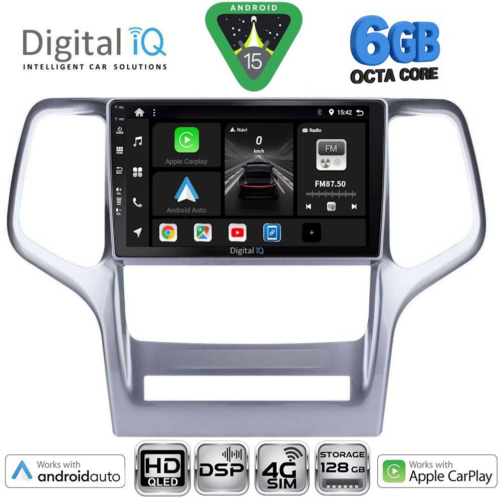 BXF17282-15 DIGITAL IQ BXF 17282_CPAA (9inc) MULTIMEDIA TABLET for JEEP GRAND CHEROKEE mod. 2011-2014 - Image 1